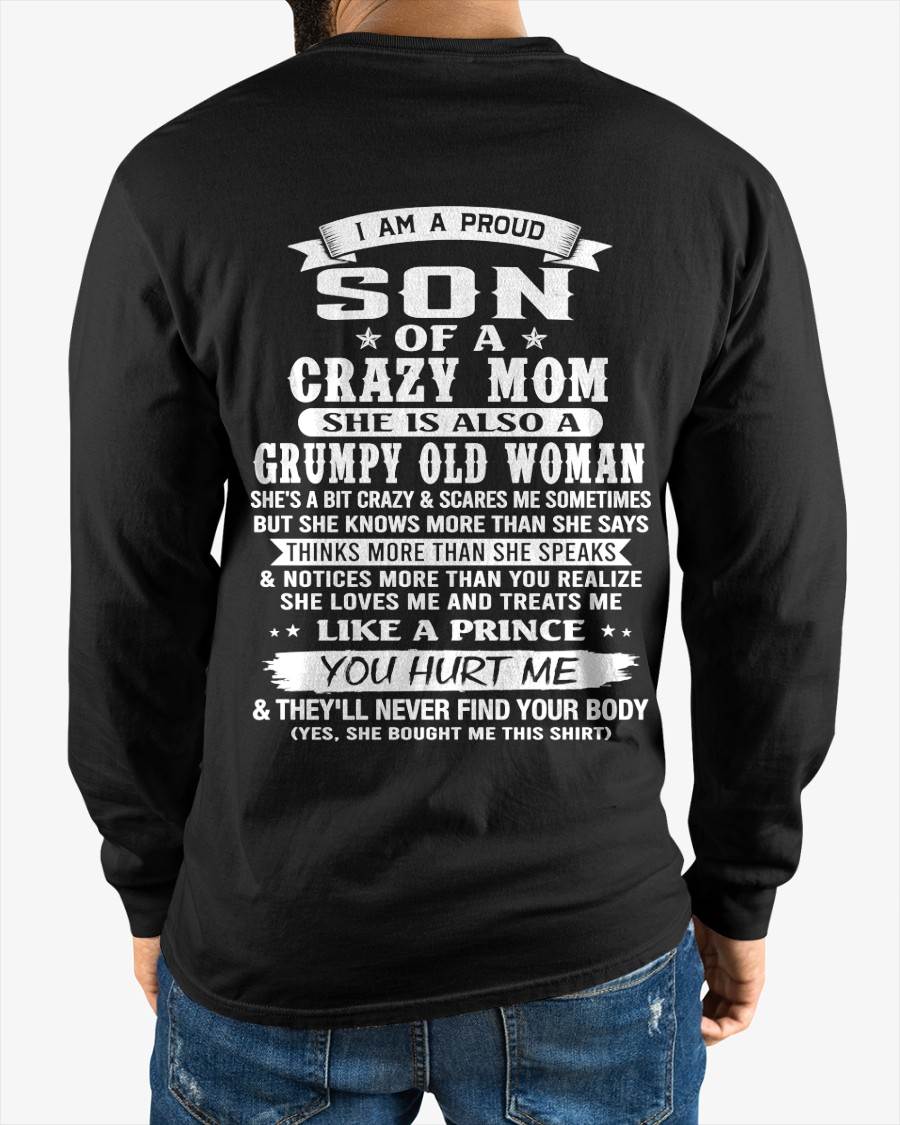 PROUD SON OF A CRAZY MOM - FROM MOM - TLEE00 (SKU2606-127-00)