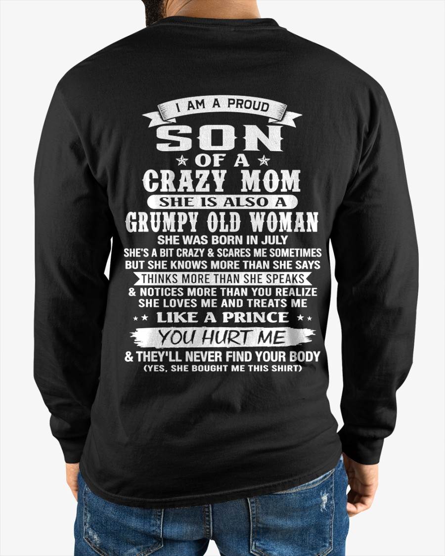 JULY - PROUD SON OF A CRAZY MOM - FROM MOM - TLEE07 (SKU2606-127-07)