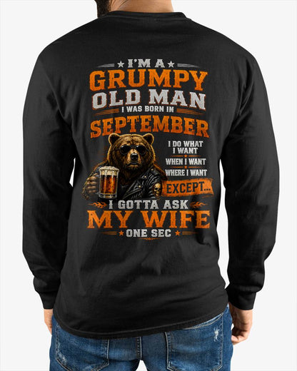 SEPTEMBER GRUMPY OLD MAN I GOTTA ASK MY WIFE - FOR MAN - TLEE09 (SKU2608-506-09)