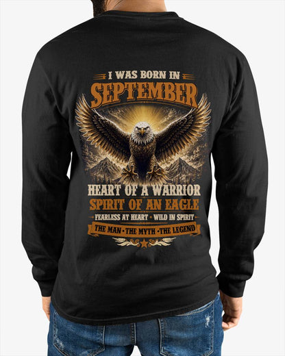 SEPTEMBER BORN WARRIOR EAGLE SHIRT DESIGN - FOR MAN - TLEE09 (SKU2605-225-09)