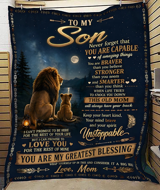 Special Gift For Your Son Blanket - From Mom (SKU2607-21)
