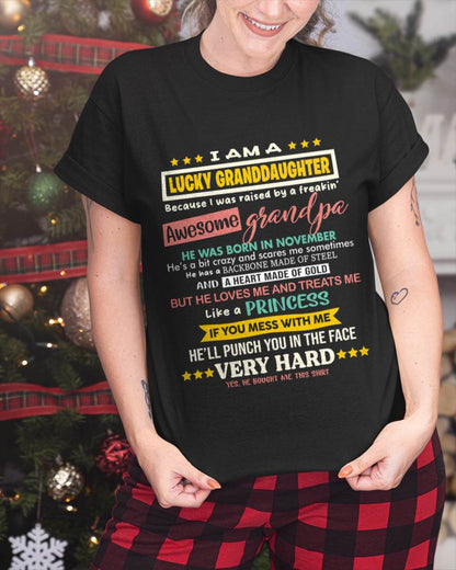 NOVEMBER GRANDPA – BLESSED GRANDDAUGHTER RAISED BY AN AMAZING GRANDPA - FROM GRANDPA - TLEE11 (SKU2603-273-11)