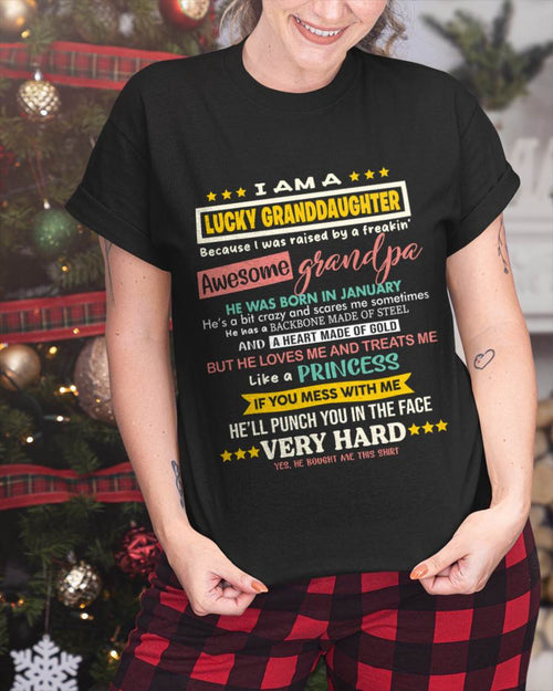 JANUARY GRANDPA – BLESSED GRANDDAUGHTER RAISED BY AN AMAZING GRANDPA - FROM GRANDPA - TLEE01 (SKU2603-273-01)