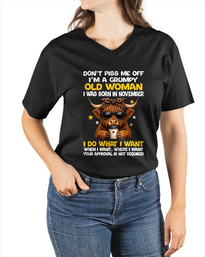 NOVEMBER BORN WOMAN FUNNY SHIRT - FOR WOMEN - TLEE11 (SKU2607-217-11)