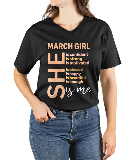 MARCH GIRL - SELF LOVE TYPOGRAPHY - FOR WOMEN - TLEE03 (SKU2606-255-03)