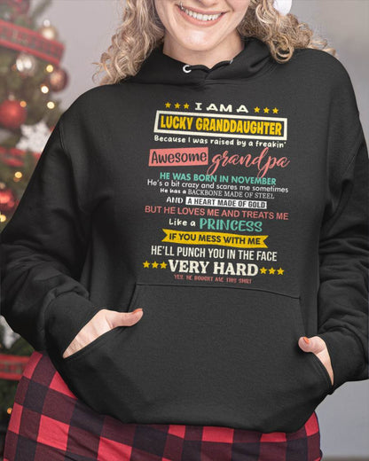 NOVEMBER GRANDPA – BLESSED GRANDDAUGHTER RAISED BY AN AMAZING GRANDPA - FROM GRANDPA - TLEE11 (SKU2603-273-11)