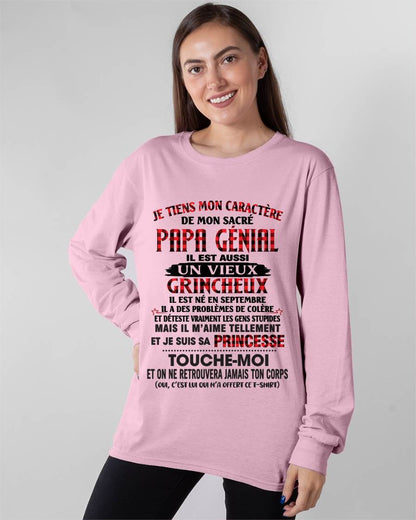 SEPTEMBRE / FILLE À PAPA GÂTÉE ET FIÈRE - CADEAU DE PAPA - TLEE09 (SKU2605-355-09)