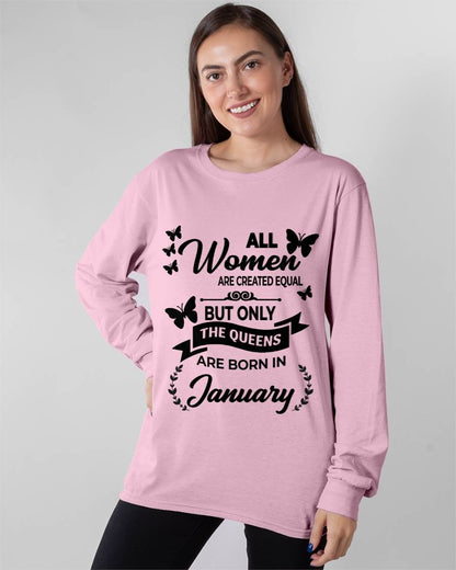 JANUARY GIRLS ARE TRUE QUEENS - FOR WOMEN - TLEE01 (SKU2605-58-01)
