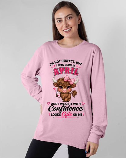 APRIL BORN CONFIDENCE TEE - FOR WOMEN - TLEE04 (SKU2608-118-04)
