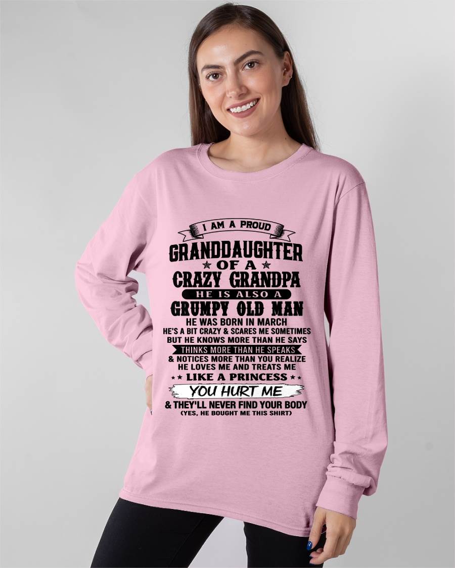 MARCH - PROUD GRANDDAUGHTER OF A CRAZY GRANDPA - FROM GRANDPA - TLEE03 (SKU2607-114-03)