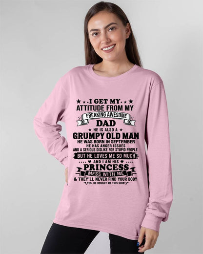 SEPTEMBER - AWESOME DAD PRINCESS SHIRT - FROM DAD - TLEE09 (SKU2607-352-09)