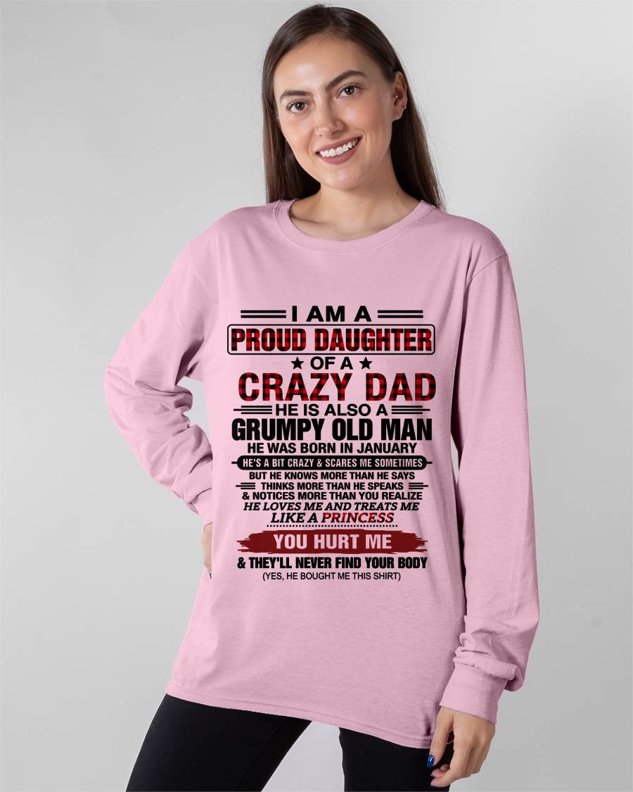 JANUARY - BEST DAD BEST DAUGHTER SHIRT - FROM DAD - TLEE01 (SKU2608-27-01)