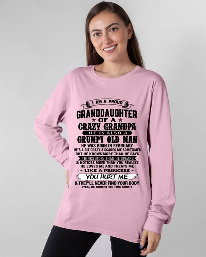 FEBRUARY - PROUD GRANDDAUGHTER OF A CRAZY GRANDPA - FROM GRANDPA - TLEE02 (SKU2607-114-02)
