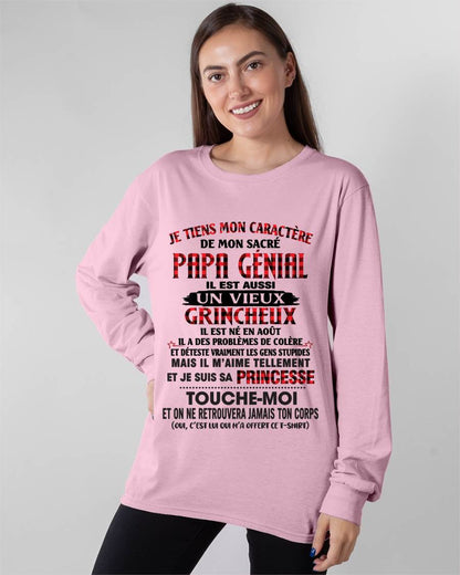 AOÛT / FILLE À PAPA GÂTÉE ET FIÈRE - CADEAU DE PAPA - TLEE08 (SKU2605-355-08)