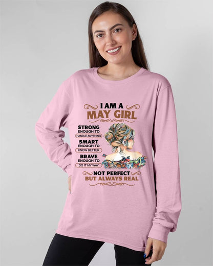 MAY – INSPIRATIONAL WOMEN’S SHIRT NOT PERFECT BUT REAL - FOR WOMEN - TLEE05 (SKU2604-159-05)