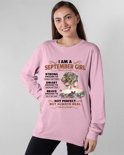 SEPTEMBER – INSPIRATIONAL WOMEN’S SHIRT NOT PERFECT BUT REAL - FOR WOMEN - TLEE09 (SKU2604-159-09)