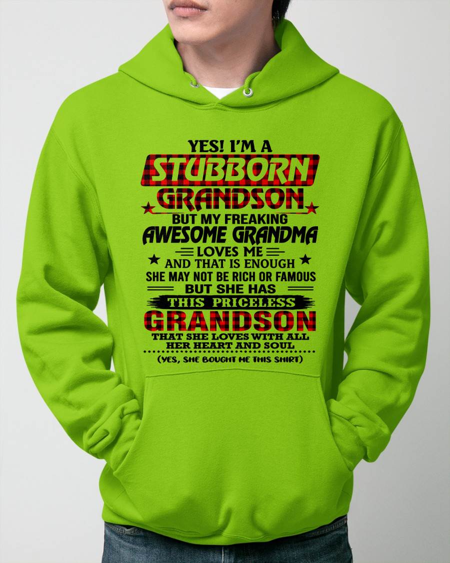 STUBBORN GRANDSON GRANDMA SHIRT - FROM GRANDMA - TLEE00 (SKU2608-86-00)