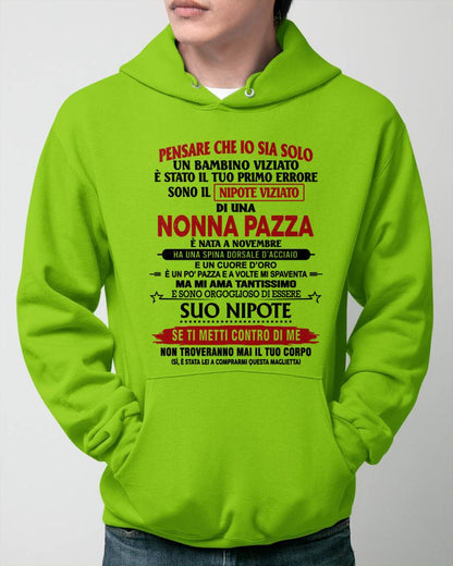 NONNA PAZZA NATA A NOVEMBRE – NIPOTE VIZIATO – DALLA NONNA - TLEE11 (SKU2605-334-11)