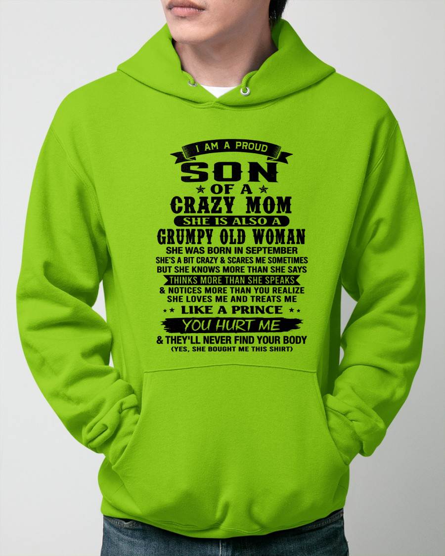 SEPTEMBER - PROUD SON OF A FREAKIN' AWESOME MOM - FROM MOM - TLEE09 (SKU2607-60-09)