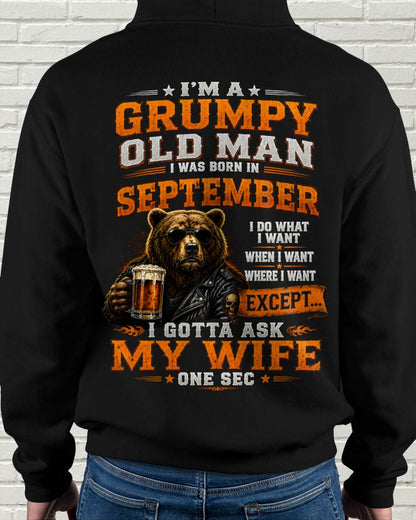SEPTEMBER GRUMPY OLD MAN I GOTTA ASK MY WIFE - FOR MAN - TLEE09 (SKU2608-506-09)