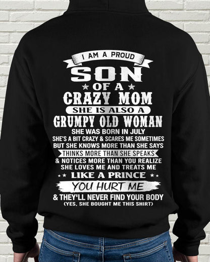 JULY - PROUD SON OF A CRAZY MOM - FROM MOM - TLEE07 (SKU2606-127-07)