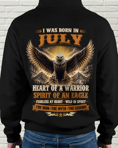 JULY BORN WARRIOR EAGLE SHIRT DESIGN - FOR MAN - TLEE07 (SKU2605-225-07)