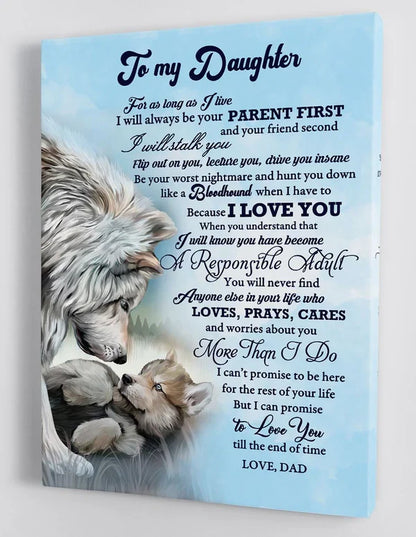 To My Daughter From Dad Canvas (SKUC07-03)