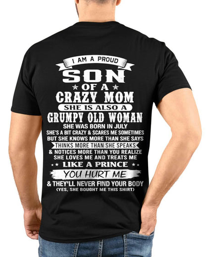 JULY - PROUD SON OF A CRAZY MOM - FROM MOM - TLEE07 (SKU2606-127-07)