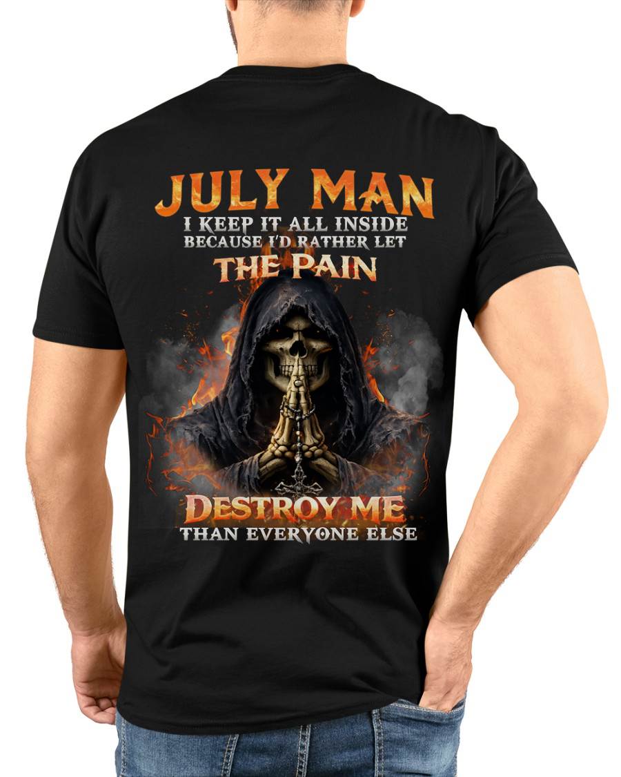 JULY MAN SKULL SHIRT – I KEEP IT ALL INSIDE DARK GOTHIC T-SHIRT - FOR MAN - TLEE07 (SKU2604-136-07)