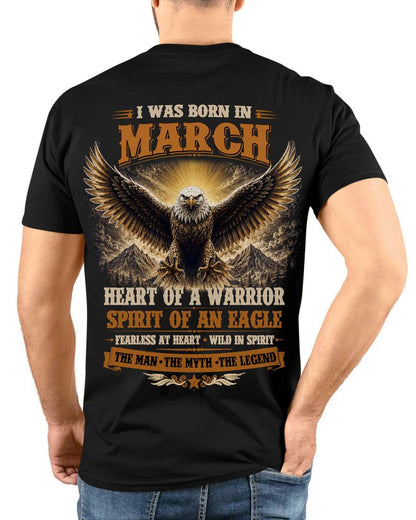 MARCH BORN WARRIOR EAGLE SHIRT DESIGN - FOR MAN - TLEE03 (SKU2605-225-03)
