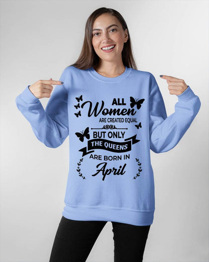 APRIL GIRLS ARE TRUE QUEENS - FOR WOMEN - TLEE04 (SKU2605-58-04)