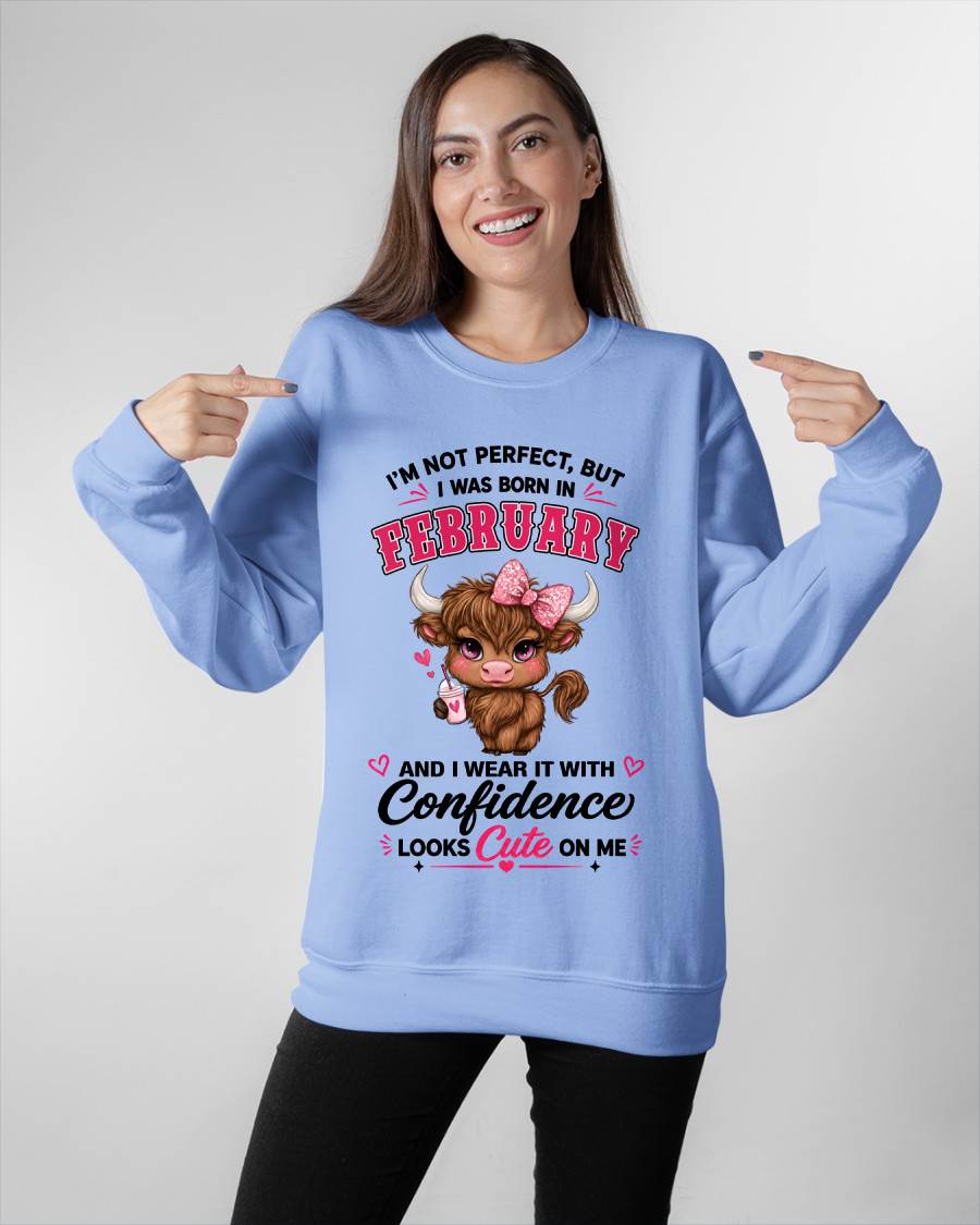 FEBRUARY BORN CONFIDENCE TEE - FOR WOMEN - TLEE02 (SKU2608-118-02)