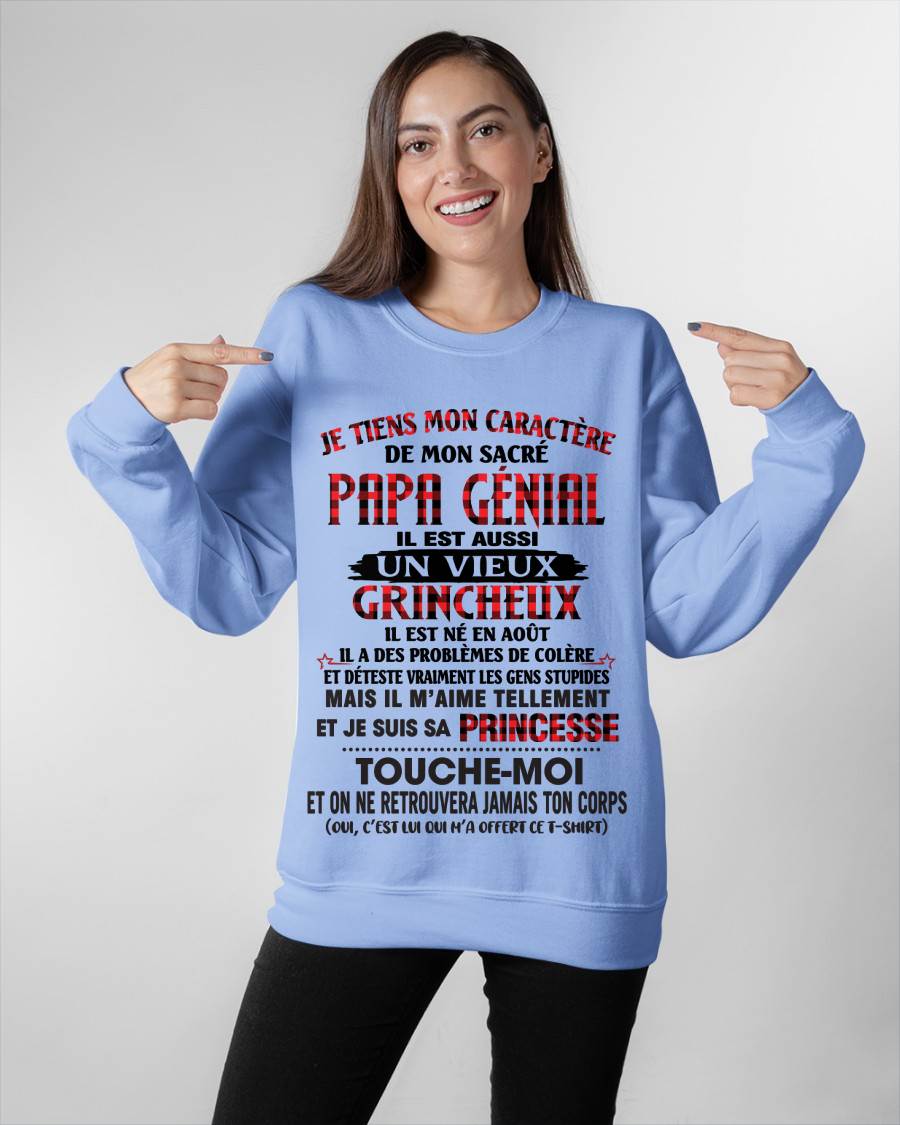 AOÛT / FILLE À PAPA GÂTÉE ET FIÈRE - CADEAU DE PAPA - TLEE08 (SKU2605-355-08)