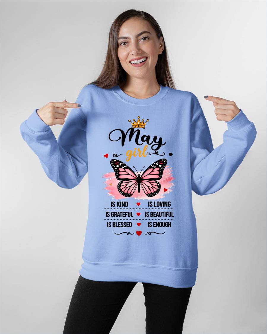 MAY GIRL BUTTERFLY SHIRT - FOR WOMEN - TLEE05 (SKU2608-593-05)