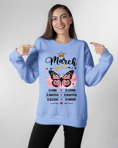 MARCH GIRL BUTTERFLY SHIRT - FOR WOMEN - TLEE03 (SKU2608-593-03)