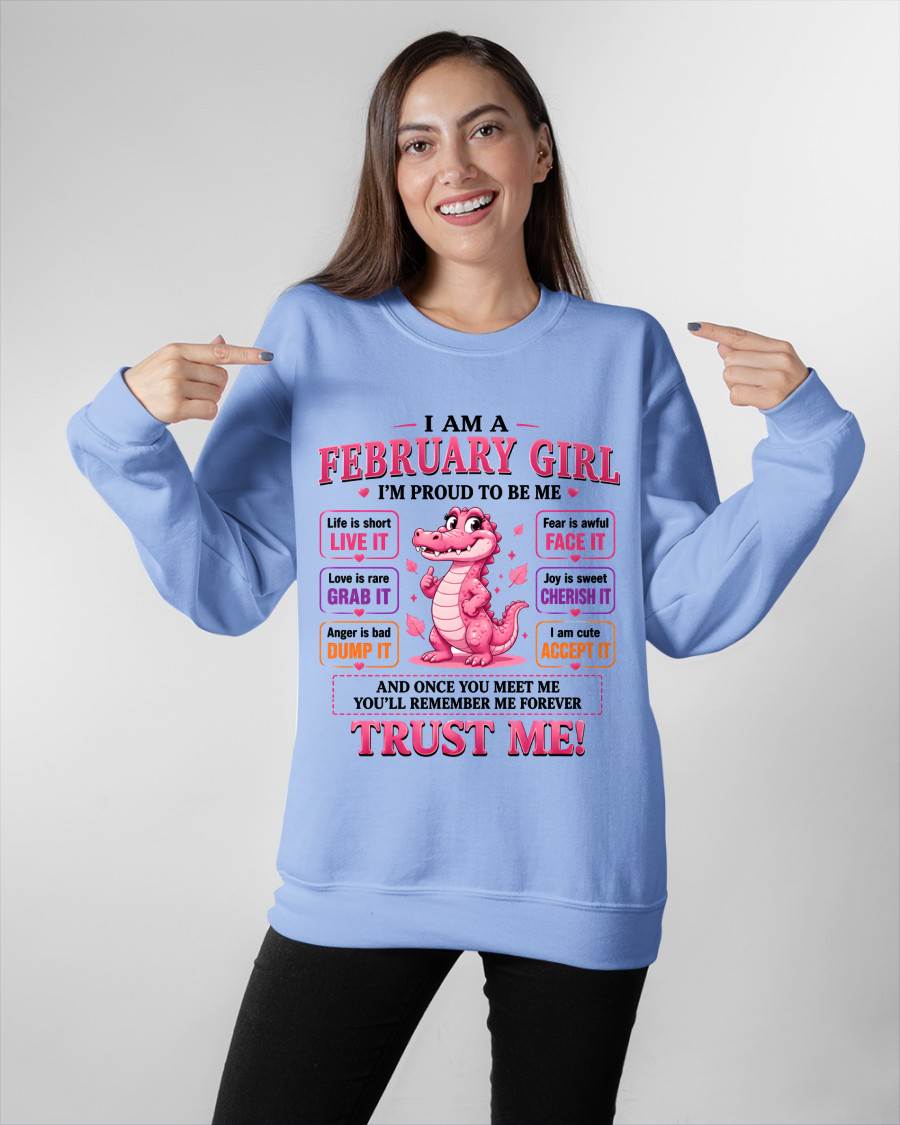 FEBRUARY GIRL CUTE ALLIGATOR TEE - FOR WOMEN - TLEE02 (SKU2607-236-02)