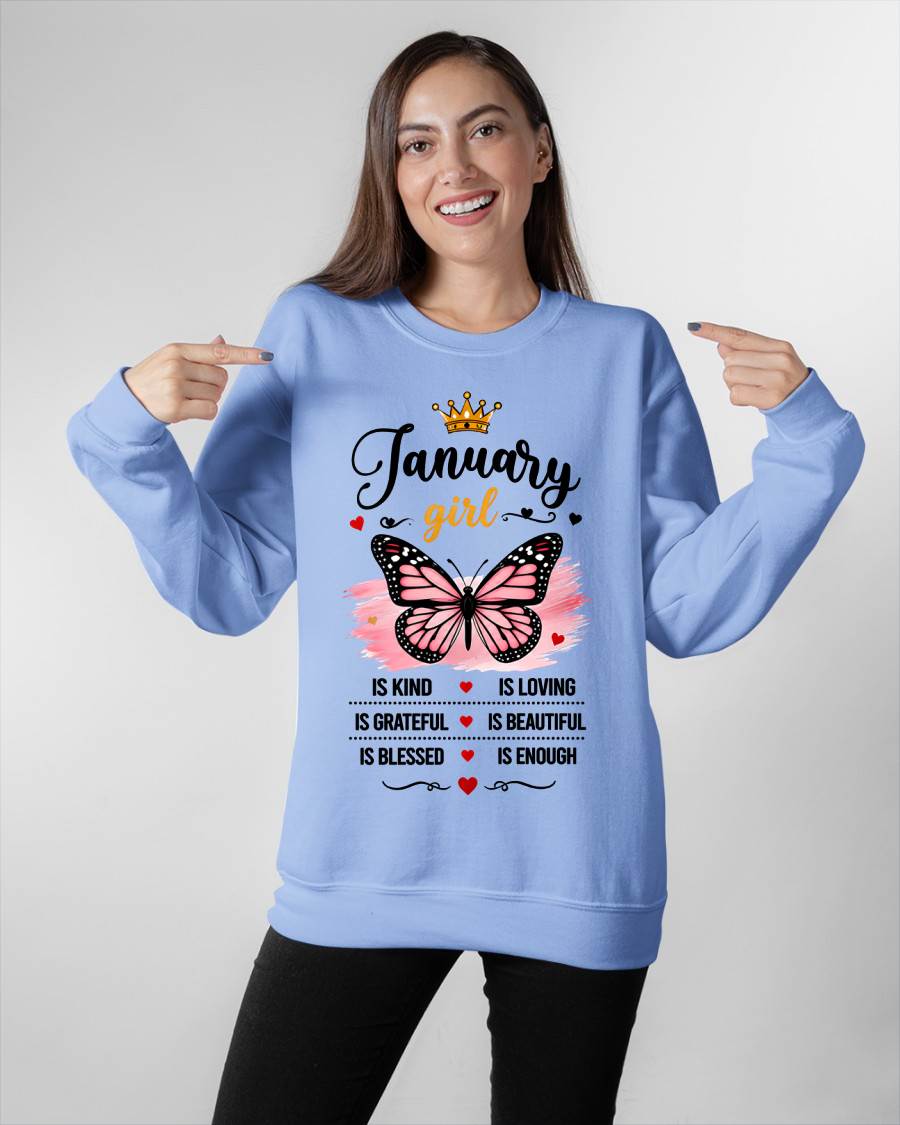 JANUARY GIRL BUTTERFLY SHIRT - FOR WOMEN - TLEE01 (SKU2608-593-01)