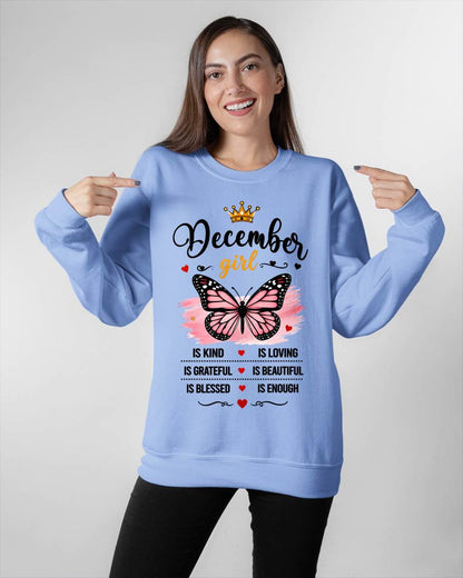 DECEMBER GIRL BUTTERFLY SHIRT - FOR WOMEN - TLEE12 (SKU2608-593-12)