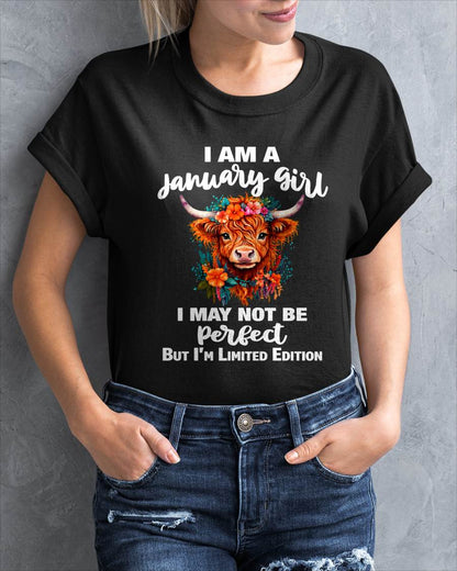 JANUARY GIRL ONE OF A KIND TEE - FOR WOMEN - TLEE01 (SKU2607-296-01)