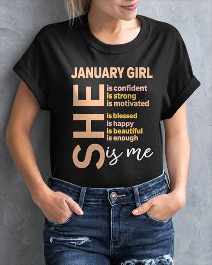 JANUARY GIRL - SELF LOVE TYPOGRAPHY - FOR WOMEN - TLEE01 (SKU2606-255-01)