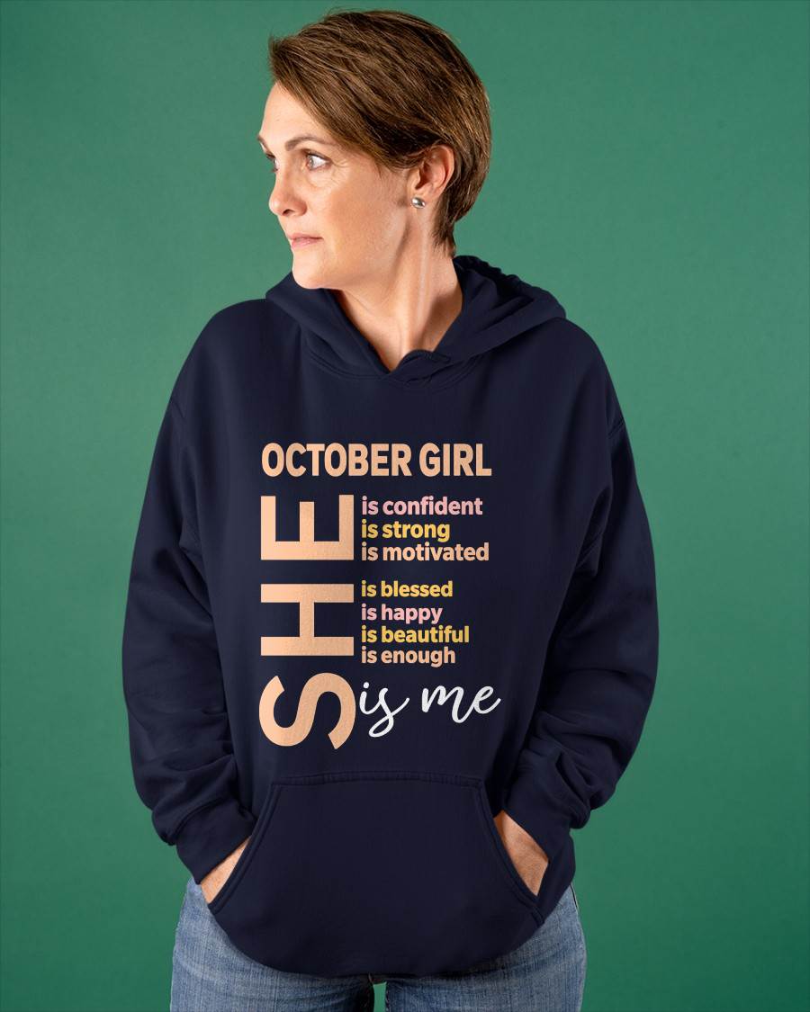 OCTOBER GIRL - SELF LOVE TYPOGRAPHY - FOR WOMEN - TLEE10 (SKU2606-255-10)
