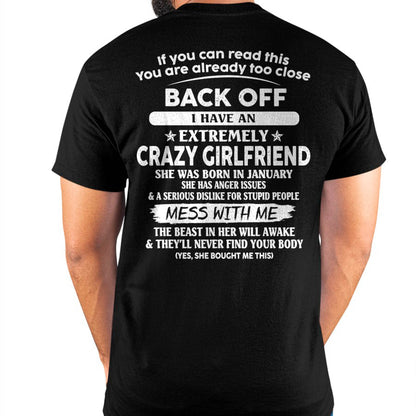 January - If You Can Read This You Are Already Too Close - Gift For Your Boyfriend, Husband From Wife - TLEE01 (SKU07-175-01)