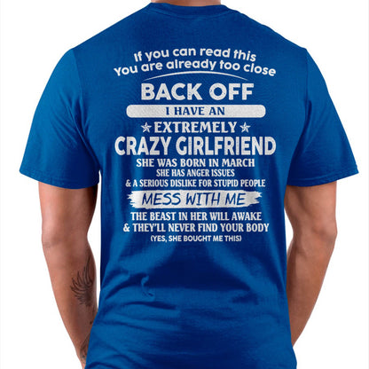 March - If You Can Read This You Are Already Too Close - Gift For Your Boyfriend, Husband From Wife - TLEE03 (SKU07-175-03)