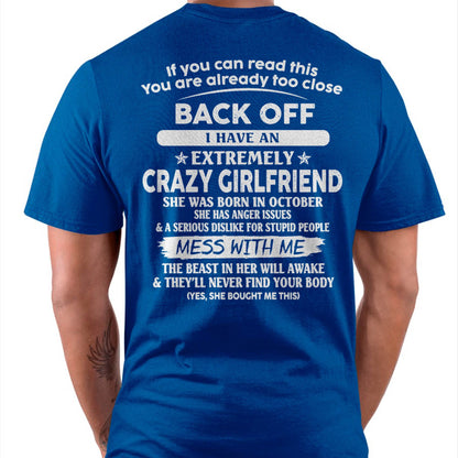 October - If You Can Read This You Are Already Too Close - Gift For Your Boyfriend, Husband From Wife - TLEE10 (SKU07-175-10)
