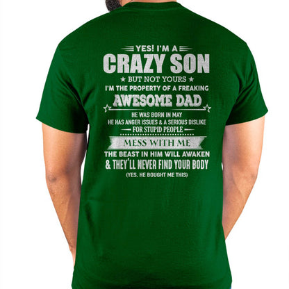 MAY - YES! I'M A CRAZY SON - GIFT FOR SON FROM DAD - TLEE05 (SKU07-52-05)