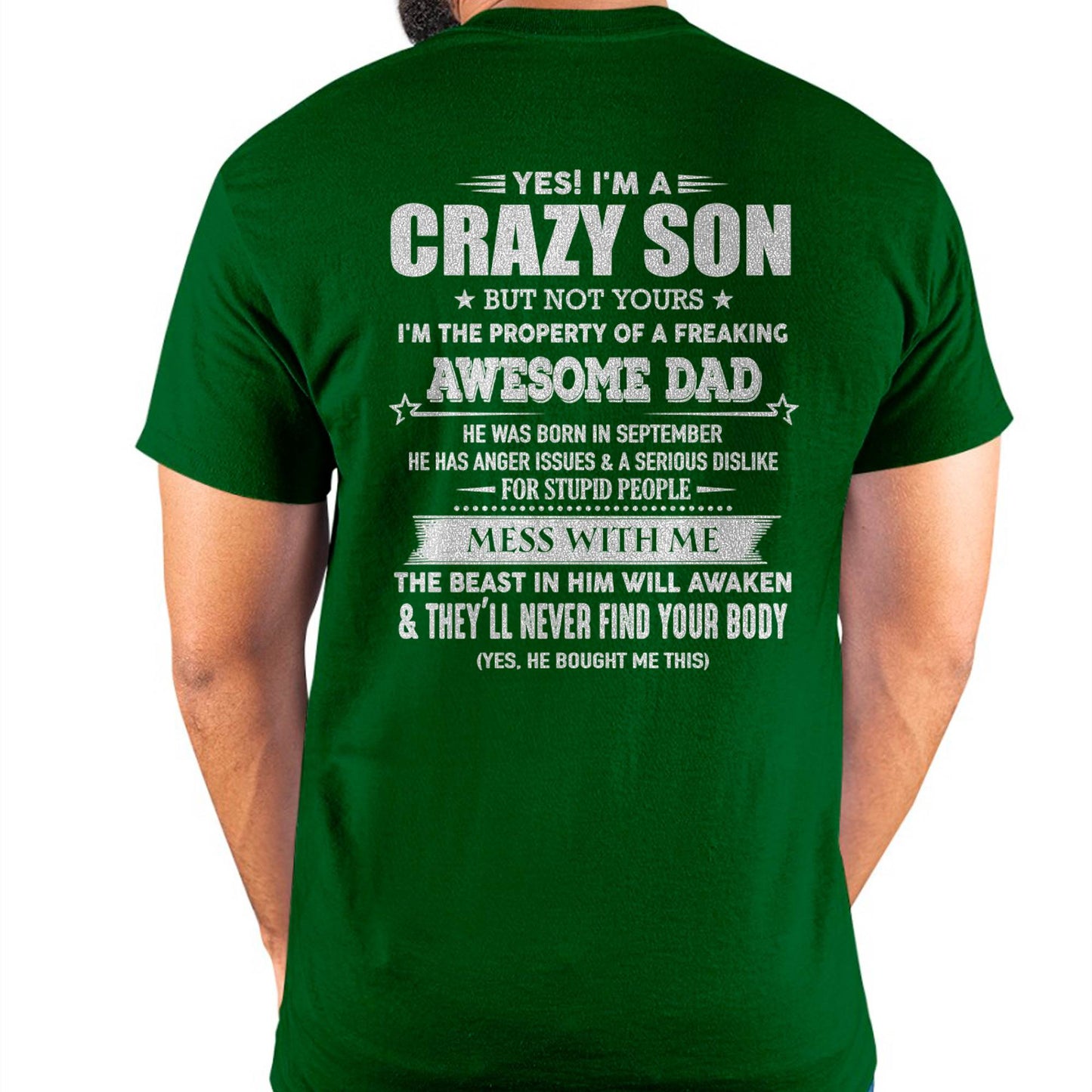 SEPTEMBER - YES! I'M A CRAZY SON - GIFT FOR SON FROM DAD - TLEE09 (SKU07-52-09)