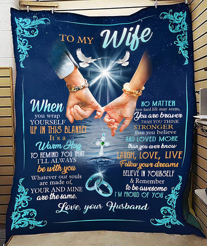 Special Gift For Your Wife Blanket - From Husband (SKU2602-76)