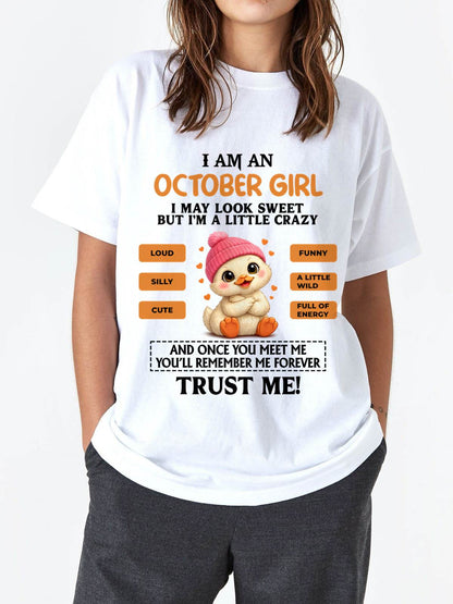 OCTOBER GIRL - SWEET, LOUD, AND A LITTLE WILD, FULL OF LIFE AND ENERGY - FOR WOMEN - TLEE10 (SKU2603-200-10)