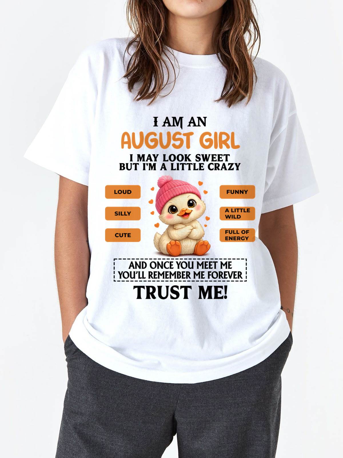 AUGUST GIRL - SWEET, LOUD, AND A LITTLE WILD, FULL OF LIFE AND ENERGY - FOR WOMEN - TLEE08 (SKU2603-200-08)