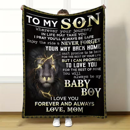 Special Gift For Your Son Blanket - From Mom00